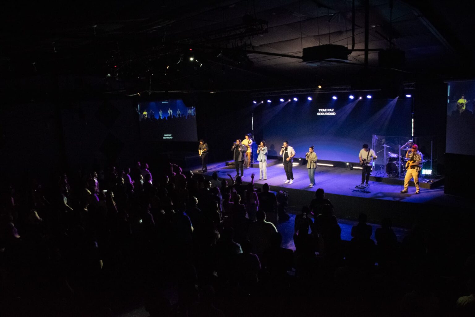 View of the auditorium during the gathering