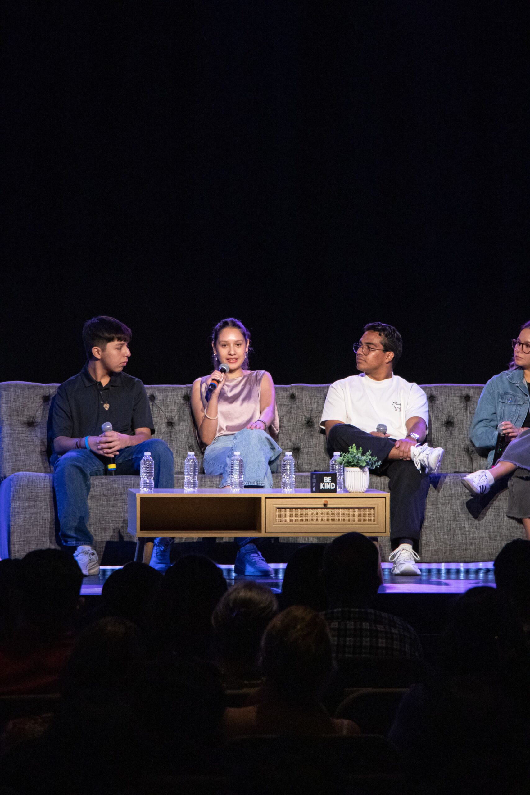 Panel conversation on stage