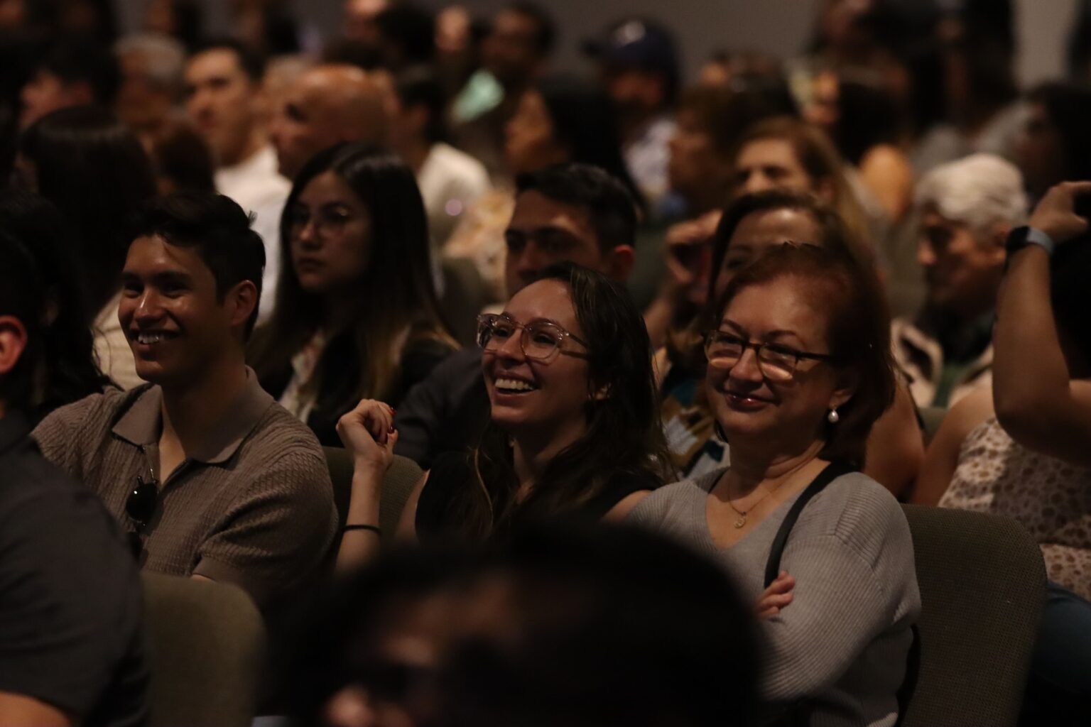 Faces in the crowd during the gathering
