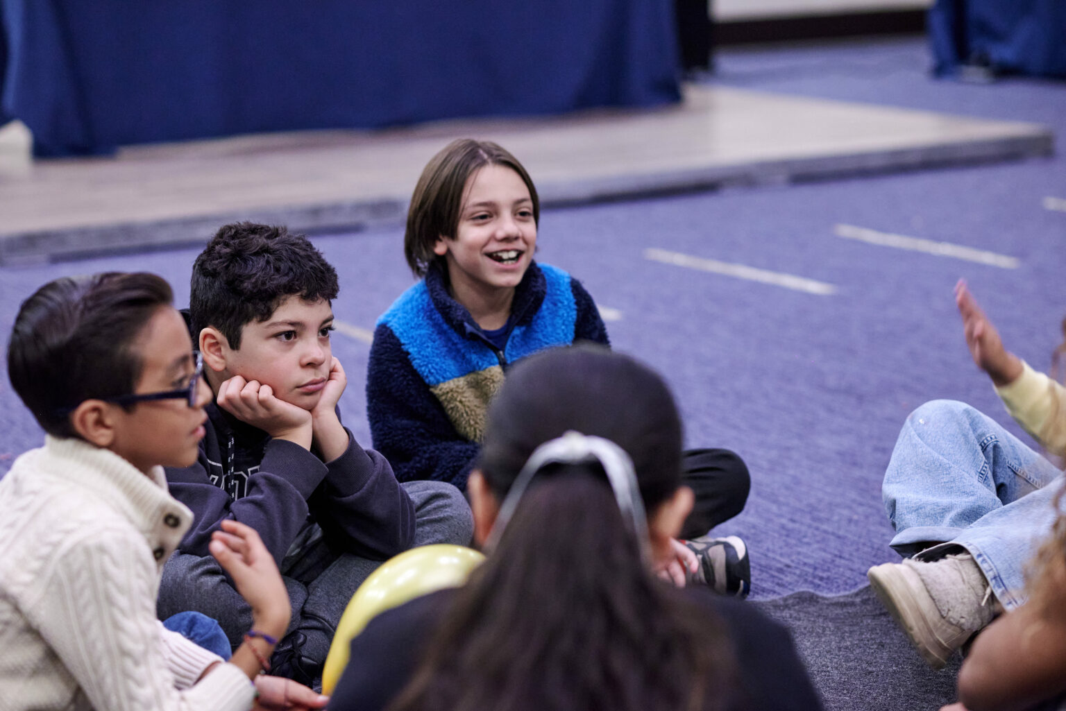 Kids listening to the Sunday story