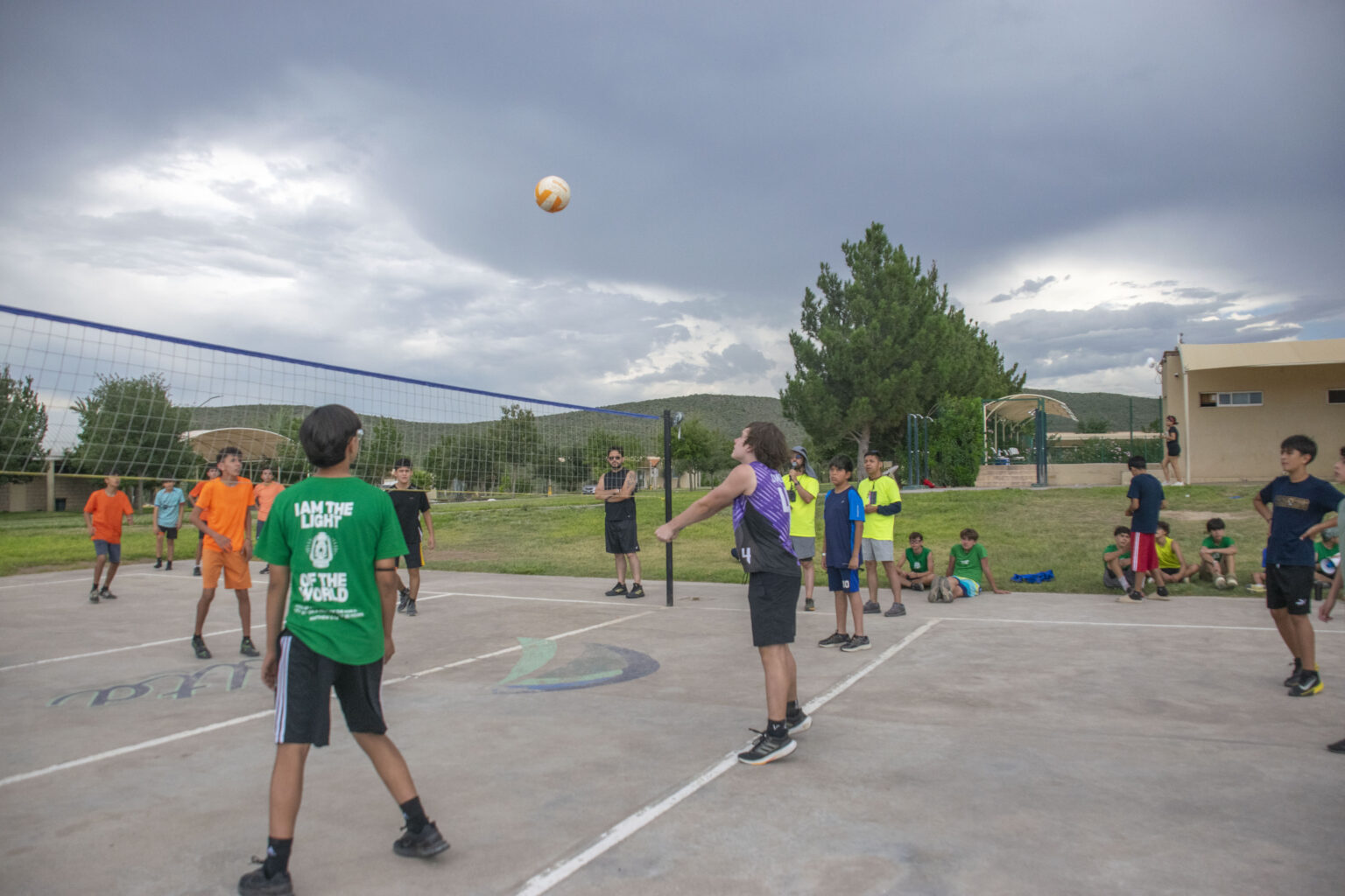 Outdoor volleyball game